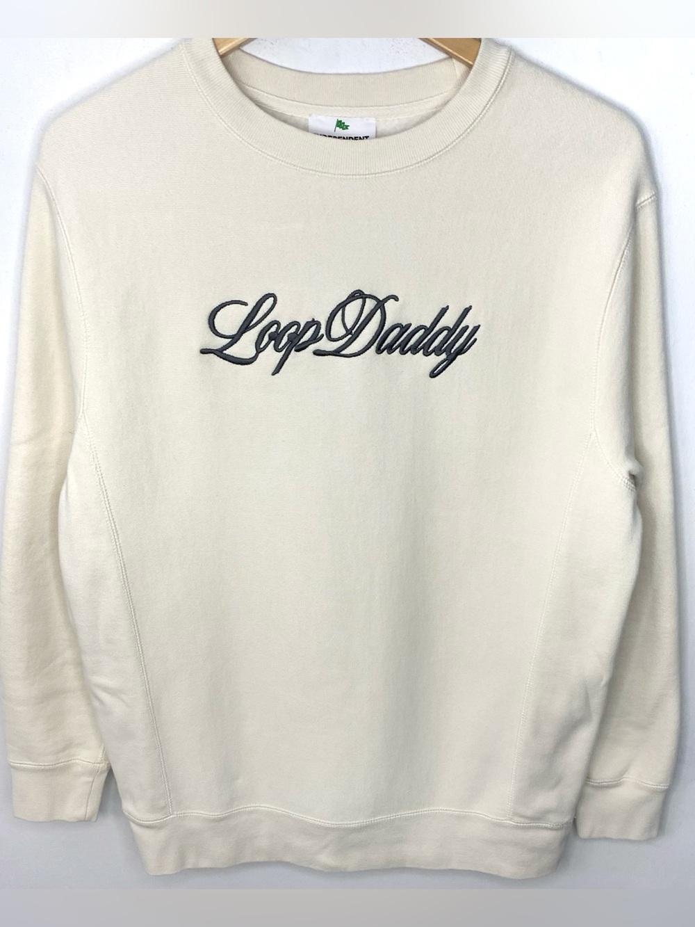 Marc Rebillet Loop Daddy Off White Oversized Embroidered Crewneck Sweatshirt M